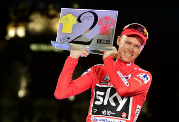 Chris Froome podium